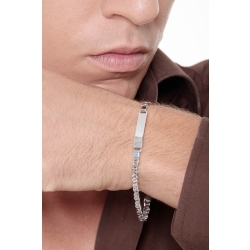 Bracelet avec plaque en or blanc 18 carats 2