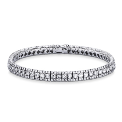 Bracelet rivière design en or blanc 18k avec diamants 