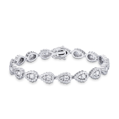 Bracelet design en or blanc 18 carats avec des diamants