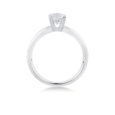 Bague solitaire ligne droite 4 griffes diamant 0.70 ct