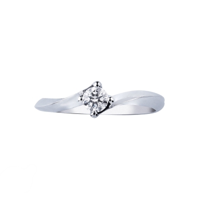 Solitaire de fiançailles avec diamant brillant de 0.25 ct