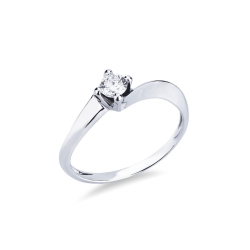 Solitaire de fiançailles avec diamant brillant de 0.25 ct