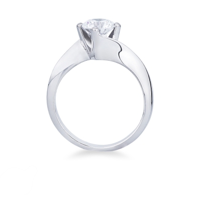 Solitaire en or blanc 18 carats avec un diamant de 1,00 ct, modèle Valentino