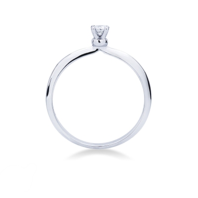 Bague de fiançailles en or blanc 18k diamant 0.15 ct