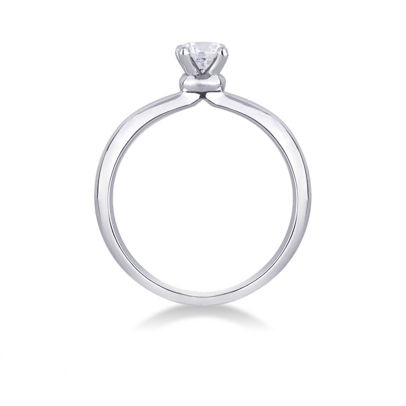 Bague solitaire avec diamant  0.40 ct et or blanc 18k Bague solitaire avec diamant  0.40 ct et or blanc 18k