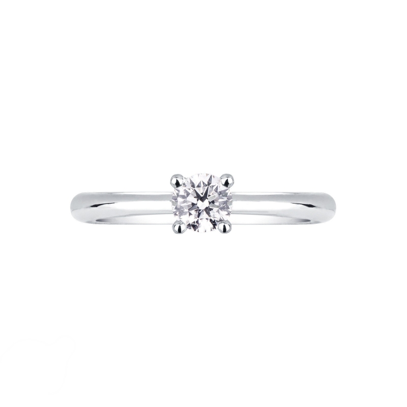 Bague solitaire avec diamant  0.40 ct et or blanc 18k Bague solitaire avec diamant  0.40 ct et or blanc 18k