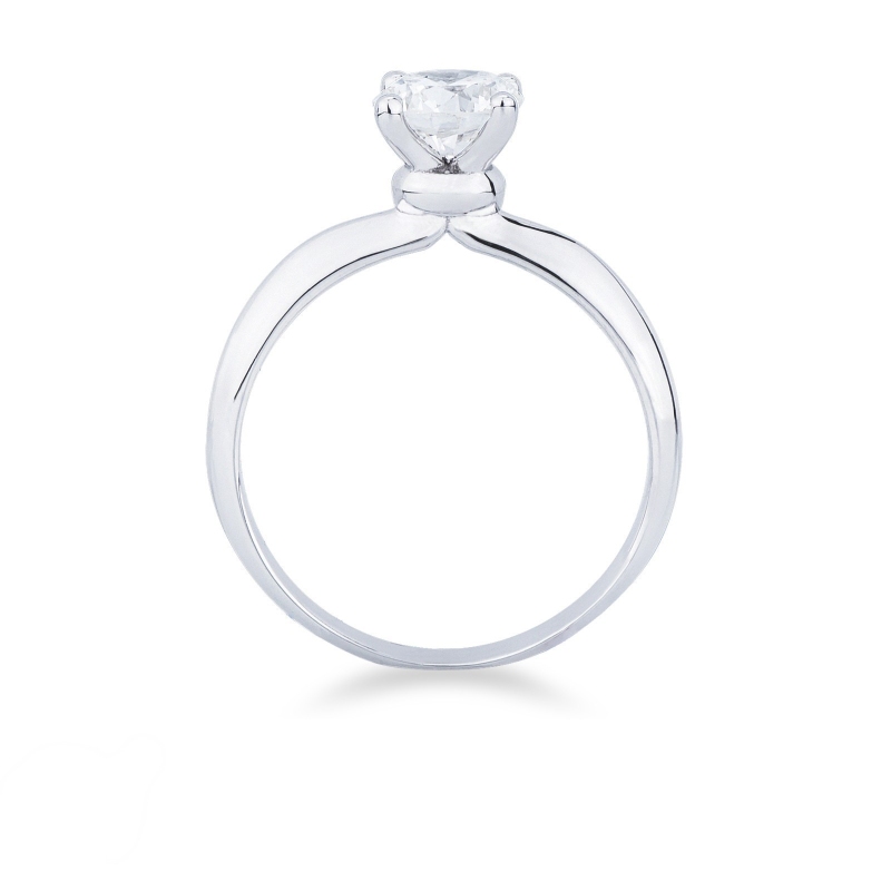 Bague solitaire or blanc 18 carats avec diamant 0.90 ct Bague solitaire or blanc 18 carats avec diamant 0.90 ct