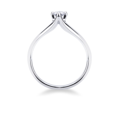 Bague de mariage or blanc 18k avec diamant 0.25 ct