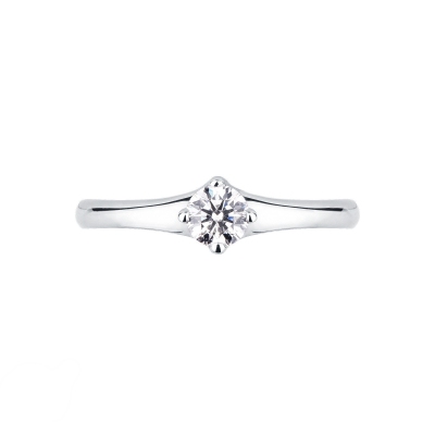 Bague solitaire diamant 0.30 ct et or blanc 18k