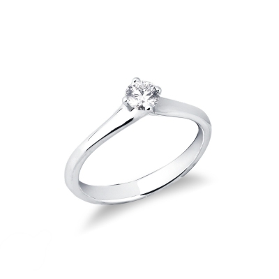 Bague solitaire diamant 0.30 ct et or blanc 18k