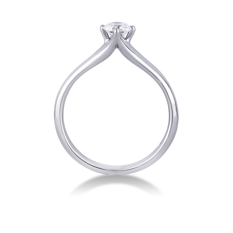 Bague de fiançailles  avec diamant 0.40 ct en or blanc 18k  Bague de fiançailles  avec diamant 0.40 ct en or blanc 18k