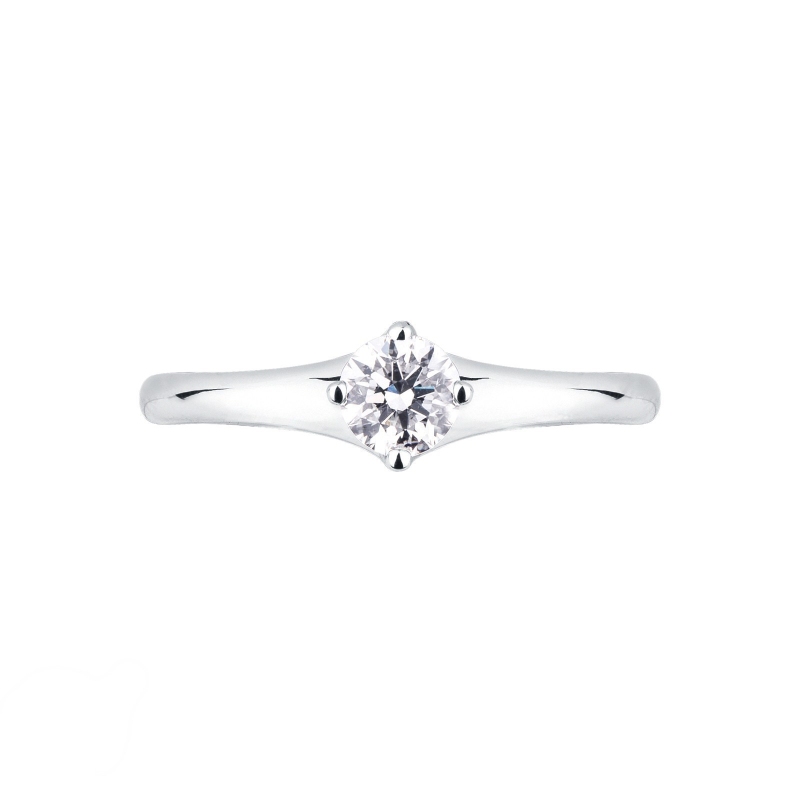 Bague de fiançailles  avec diamant 0.40 ct en or blanc 18k  Bague de fiançailles  avec diamant 0.40 ct en or blanc 18k