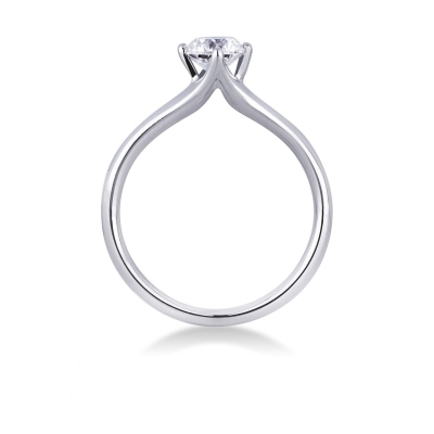 Solitaire en or blanc 18k avec diamant 0.70 ct