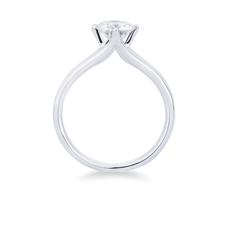 Bague solitaire femme avec diamant 1.00 carat en or blanc 18Kt Bague solitaire femme avec diamant 1.00 carat en or blanc 18Kt