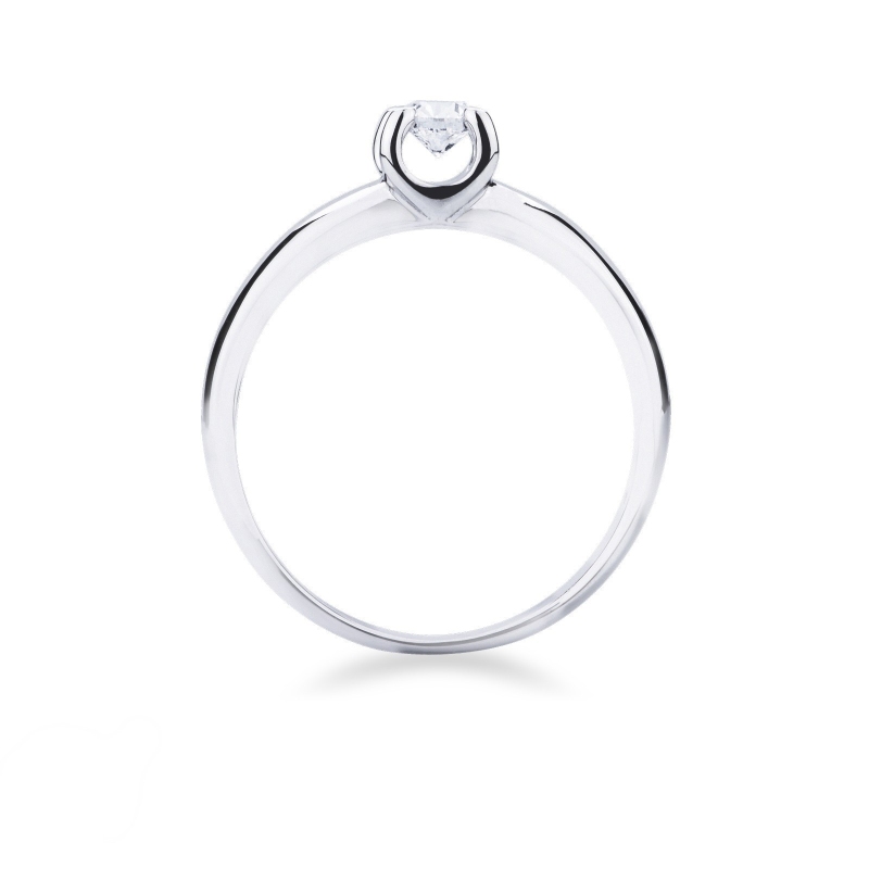 Solitaire diamant 0.25 ct or blanc 18k à 4 griffes  Solitaire diamant 0.25 ct or blanc 18k à 4 griffes