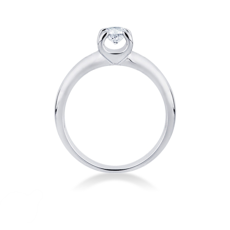 Solitaire or blanc et diamant 0.40 ct Solitaire or blanc et diamant 0.40 ct