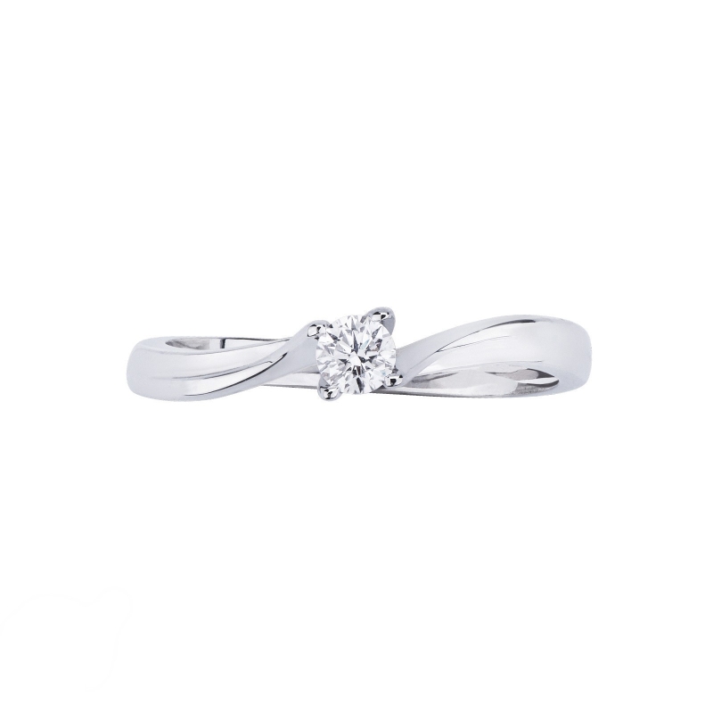 Bague or blanc solitaire diamant 0.15 ct Bague or blanc solitaire diamant 0.15 ct