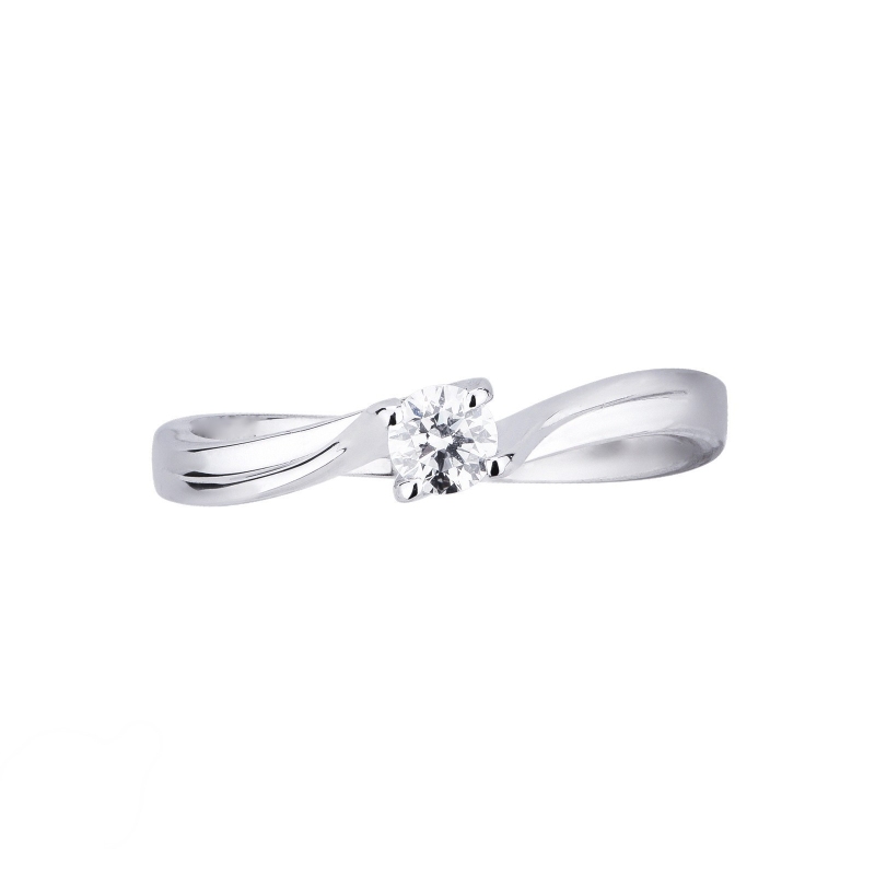 Solitaire diamant 0.20 ct en or blanc 750 Solitaire diamant 0.20 ct en or blanc 750