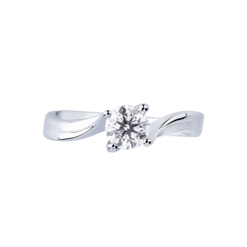 Solitaire or blanc 18k avec diamant 0.70 ct Solitaire or blanc 18k avec diamant 0.70 ct