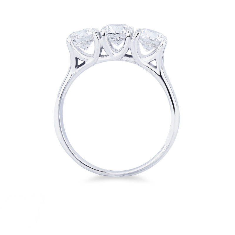 Bague Trilogy en or blanc 18k avec diamants 1,70 ct