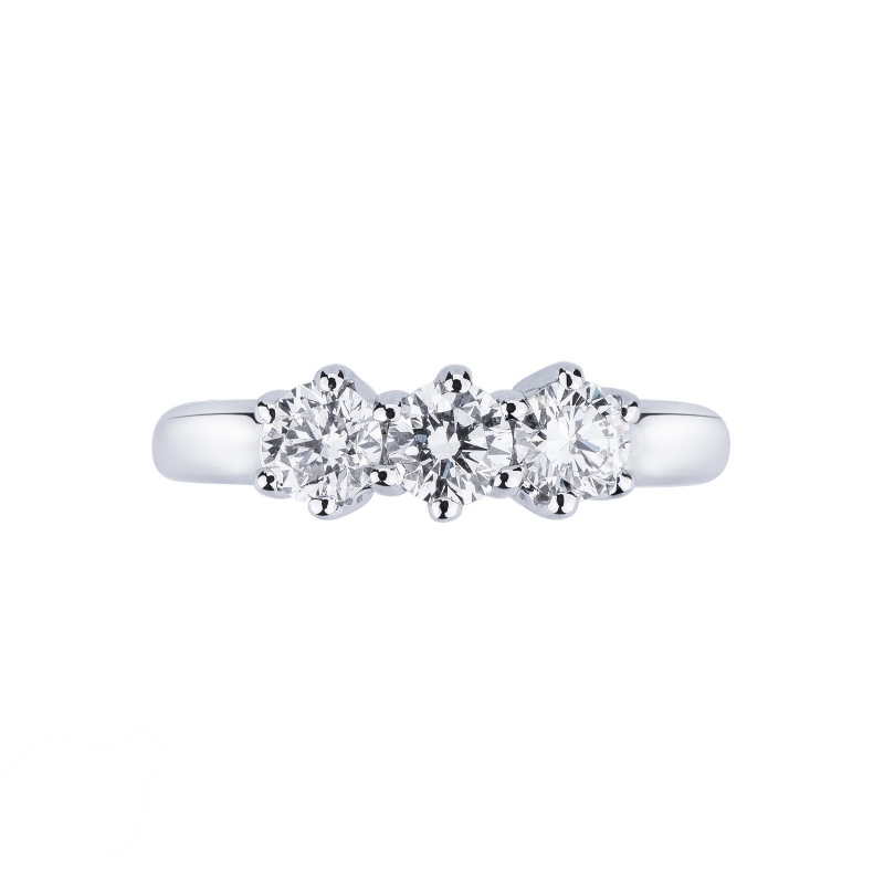 Bague de mariage en or 18 carats avec 3 diamants Bague de mariage en or 18 carats avec 3 diamants