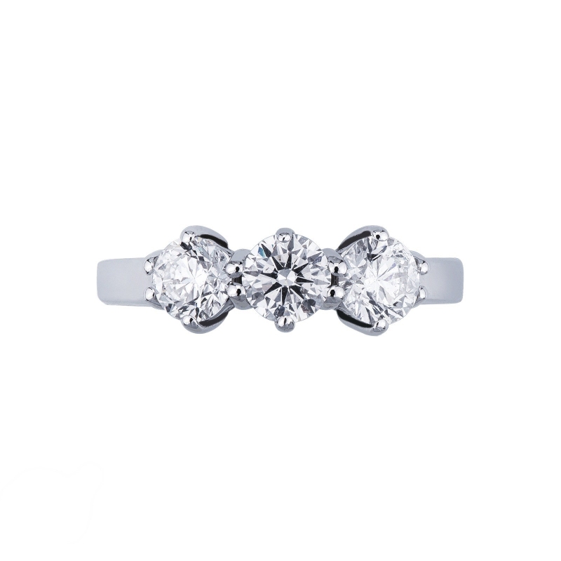 Bague trilogie 1.20 ct en or blanc 18k Bague trilogie 1.20 ct en or blanc 18k