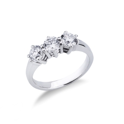 Bague trilogie 1.20 ct en or blanc 18k