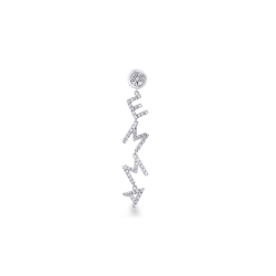 Pendentif prénom EMMA en or blanc 750 et diamants