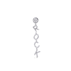 Pendentif personnalisé  ROCK or blanc diamants