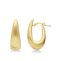 Boucles d’oreilles semi circulaires en or jaune 18k 