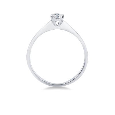 Bague solitaire femme en or blanc 18k diamant 0,25 ct