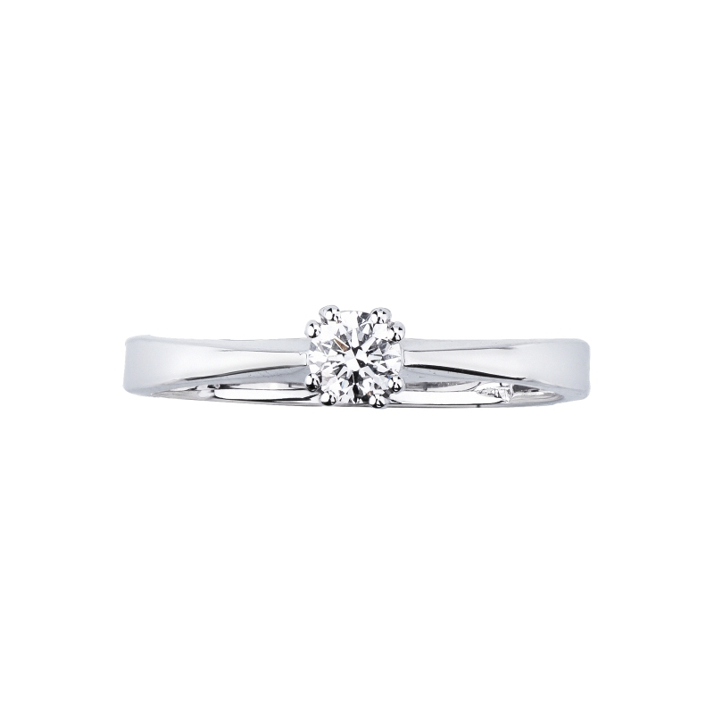 Bague solitaire femme en or blanc 18k diamant 0,25 ct Bague solitaire femme en or blanc 18k diamant 0,25 ct