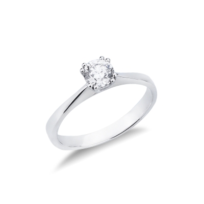Bague diamant 0,50 ct  solitaire en or blanc 18k 