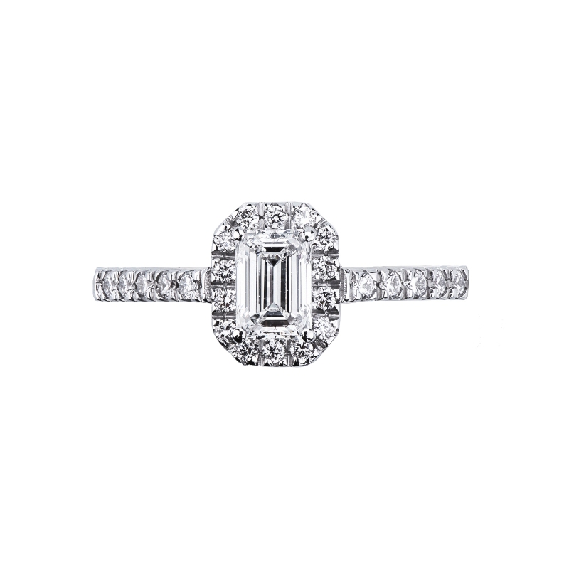 Bague solitaire diamant central 0,7 carat GIA Bague solitaire diamant central 0,7 carat GIA