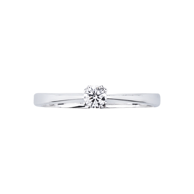 Bague Solitaire or 750 blanc diamant 0.20 carat  Bague Solitaire or 750 blanc diamant 0.20 carat
