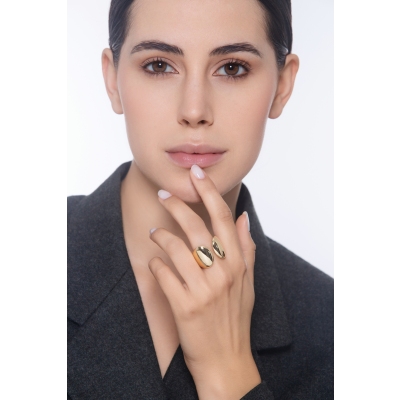 Bague Ouverte en Or Jaune 18K