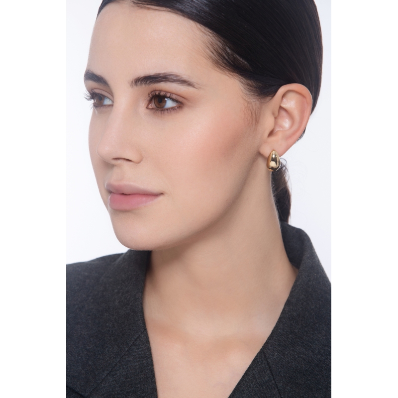 Boucles d’oreilles en or jaune 750 en forme de goutte