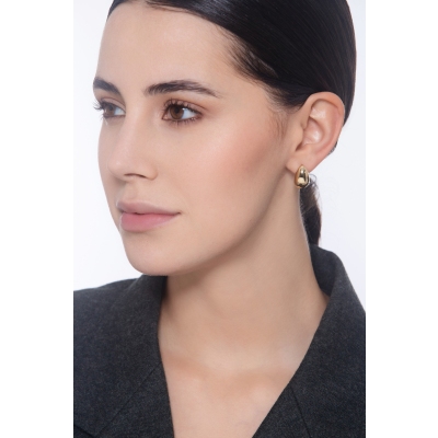 Boucles d’oreilles en or jaune 750 en forme de goutte
