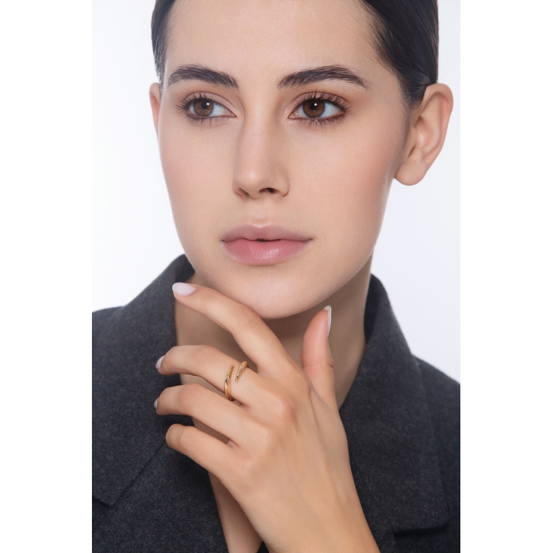 Bague Toi et Moi en or jaune 18k