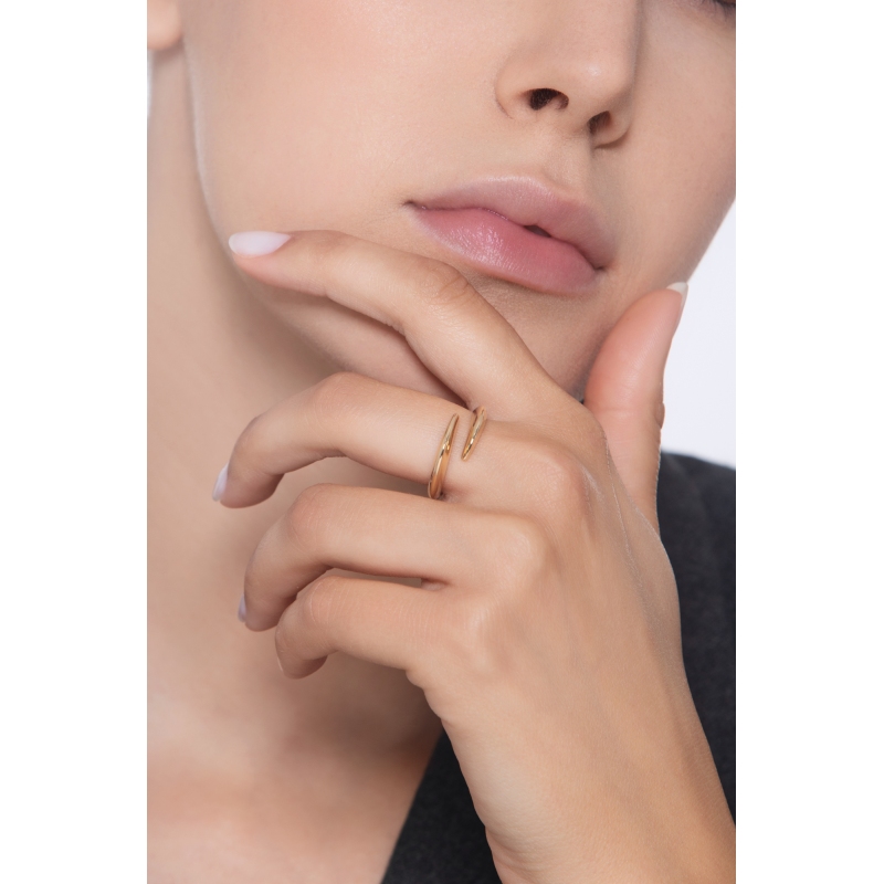 Bague Toi et Moi en or jaune 18k