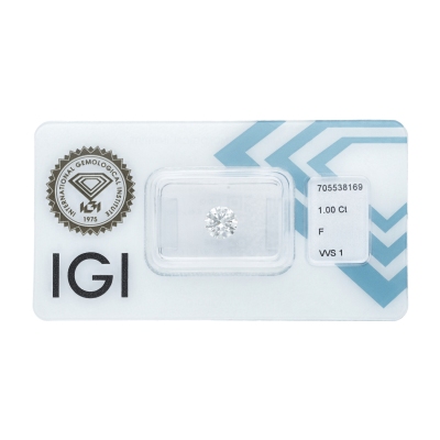 Diamant Certifié IGI 1.00CT F VVS1