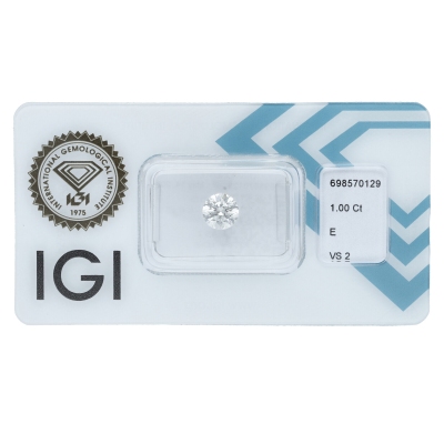 Diamant Certifié IGI  CT 1.00 E VS2