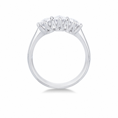 Bague en or blanc 18 carats avec 3 diamants CT 1,20