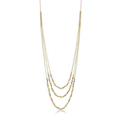 Collier design en trois ors 18k