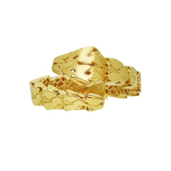 Bague serpent ouverte en or jaune 18k 2