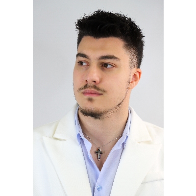 Collier pour hommes en or blanc 18k et diamants 