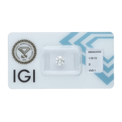 Diamant Certifié IGI  1.00 CT D VVS1