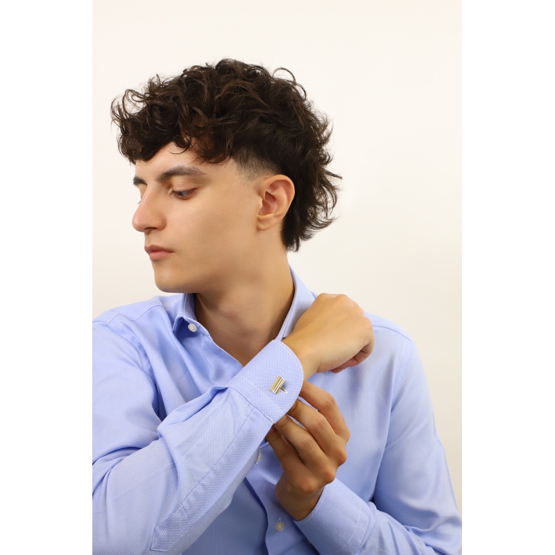 Boutons de manchette rectangulaires en or jaune 18 carats Boutons de manchette rectangulaires en or jaune 18 carats