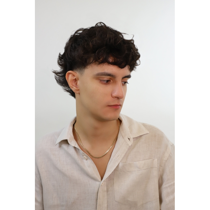 Cadena gourmette pour homme en or jaune 750