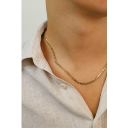 Cadena gourmette pour homme en or jaune 750 2